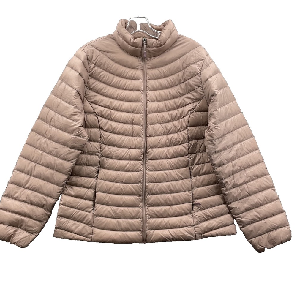 32 Degress Goose Down Puffer Jacket Women Large Pink Gorpcore Quilted Lightweigt